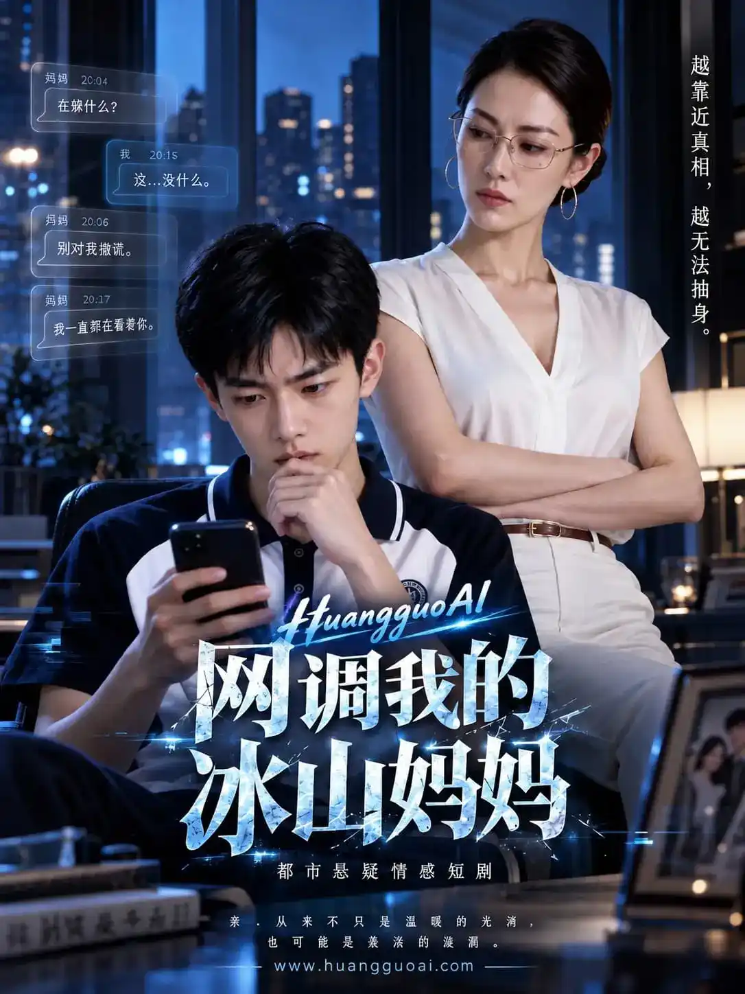 《网调我的冰山妈妈》短剧封面